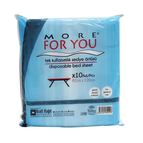 More For You Tek Kullanımlık Sedye Örtüsü 10'lu