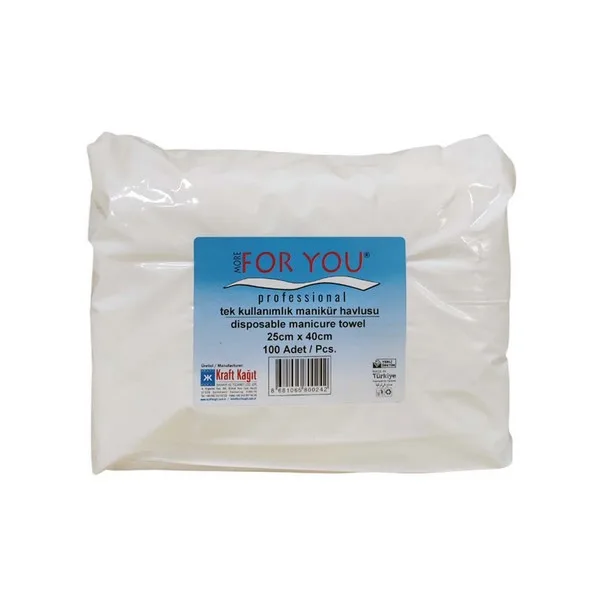 More For You Tek Kullanımlık Manikür Havlusu 100'lü